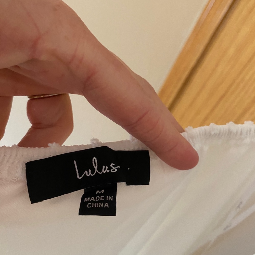 Lulus White Swiss Dot Midi Dress - image 3